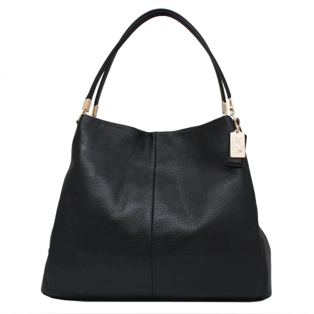 Coach Black Leather Madison Phoebe Hobo Bag
